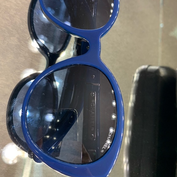 Chanel Blue Butterfly Sunglasses